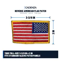 Patch dimensions: 3-3/8 inches wide by 2 inches tall